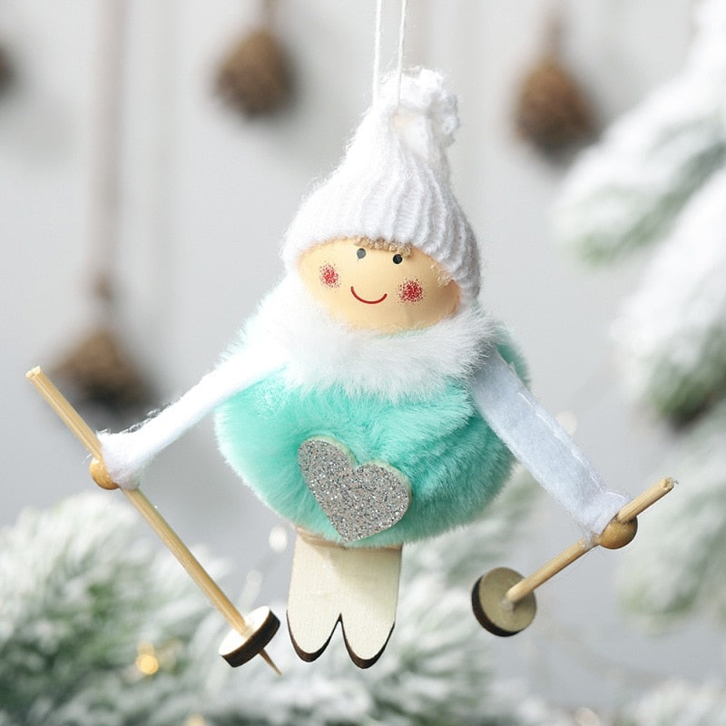 Angel Girl Ski Plush Ornament