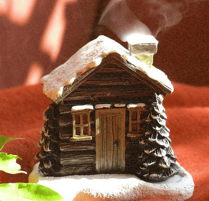 Charming Snow Cabin Incense Burner