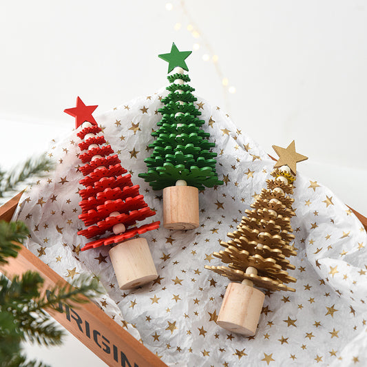 Mini Wooden Christmas Tree Decoration